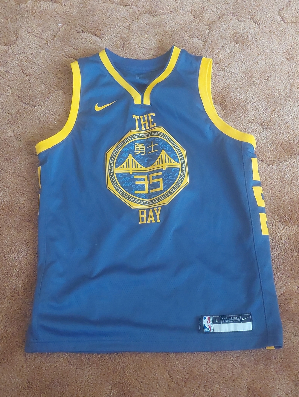 NBA 35 Kevin Durant Golden State Warriors 'The Bay' Men’s Basketball Jersey Nike